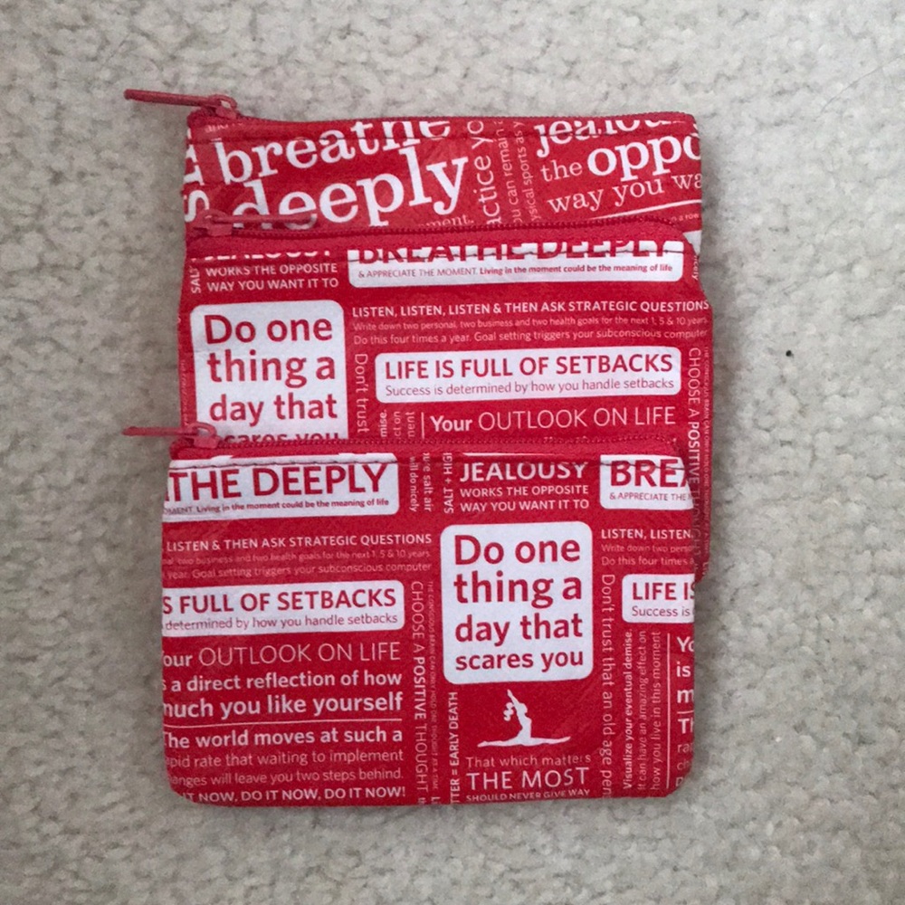 Lululemon gift card holders (set of 3)